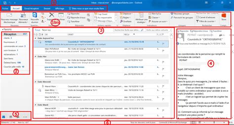 outlook messagerie.